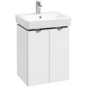 Тумба с раковиной Aquaton Скай Pro 55 1A2381K1SY010 белый глянец