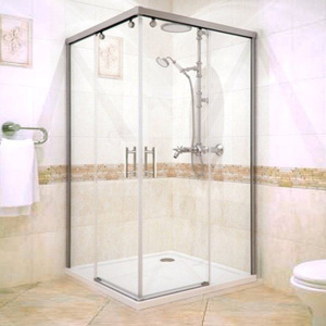 Душевой уголок GuteWetter Slide Rectan GK-864 правая 90x85 см стекло бесцветное, профиль хром