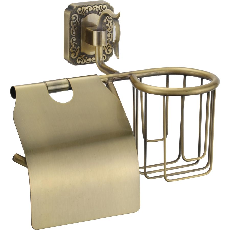 Держатель туалетной бумаги Savol 64 S-L06451 бронза, с держателем освежителя воздуха Держатель туалетной бумаги Savol 64 S-L06451 бронза, с держателем освежителя воздуха