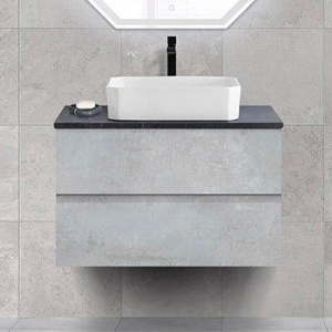 Тумба с раковиной Cezares Molveno 46 80 beton, со столешницей