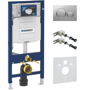 Система инсталляции для унитазов Geberit Duofix UP 320 111.300.00.5 с шумозиоляцией и кнопкой Sigma 20 115.882.JQ.1 хром матовый, хром глянцевый Система инсталляции для унитазов Geberit Duofix UP 320 111.300.00.5 с шумозиоляцией и кнопкой Sigma 20 115.882.JQ.1 хром матовый, хром глянцевый