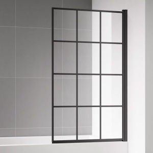 Шторка на ванну AQUAme AQM2858-R 80х140, профиль черный матовый