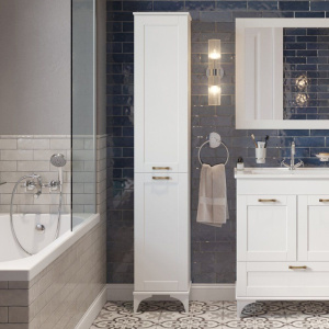 Шкаф-пенал Sanflor Ванесса 2 L, напольный, белый Шкаф-пенал Sanflor Ванесса 2 L, напольный, белый