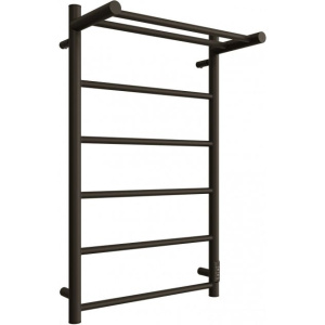 Полотенцесушитель электрический Двин Fj neo 80/50 чёрный матовый, с полкой Полотенцесушитель электрический Двин Fj neo 80/50 чёрный матовый, с полкой