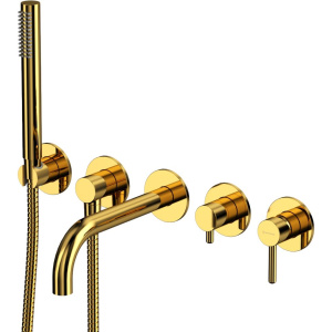 Смеситель для ванны с душем WHITECROSS Y Y1240GL С ВНУТРЕННЕЙ ЧАСТЬЮ, золото