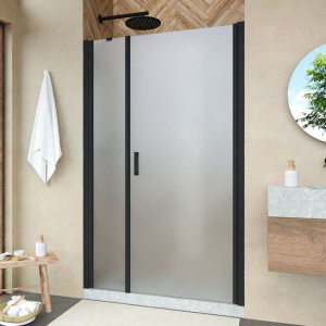 Душевая дверь в нишу Vegas Glass EP-F-2 Novo 150 02М 10 R профиль черный матовый, стекло сатин Душевая дверь в нишу Vegas Glass EP-F-2 Novo 150 02М 10 R профиль черный матовый, стекло сатин