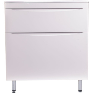 Тумба с раковиной Style Line Бергамо Мини 80 Люкс Plus напольная, антискрейтч белая