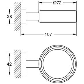 Стакан для ванной Grohe Essentials 40508001 хром