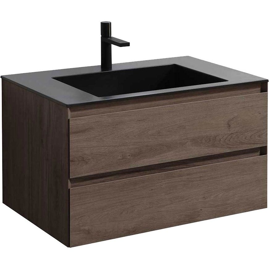 Купить Мебель для ванной Vincea Luka 80 2 ящика, темный дуб в Москве с доставкой Мебель для ванной Vincea Luka 80 2 ящика, темный дуб