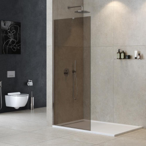 Душевая перегородка Cezares Liberta L-1-TB-110-BR-Cr профиль хром, стекло бронза