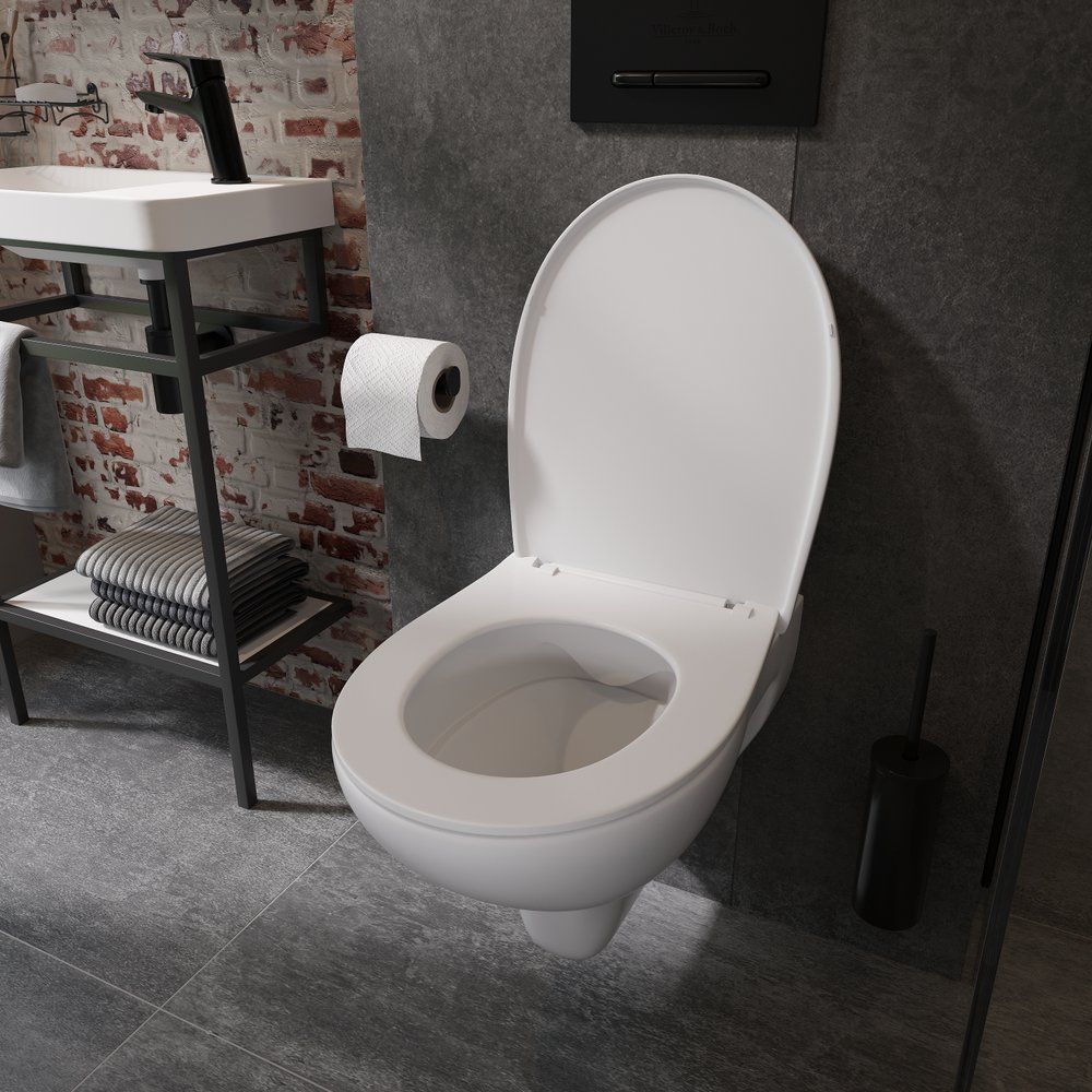 Купить Унитаз подвесной STWORKI Хедмарк 3510 безободковый с микролифтом в Москве с доставкой Унитаз подвесной STWORKI Хедмарк 3510 безободковый с микролифтом