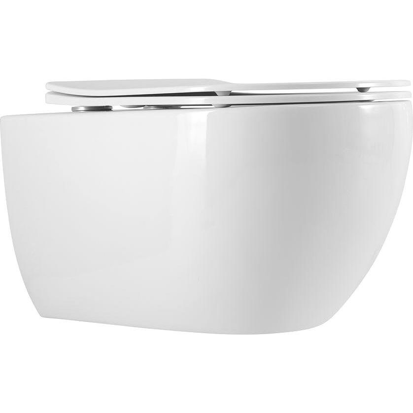 Купить Унитаз подвесной Art&Max Siena AM221CHR/SC с микролифтом, белый в Москве с доставкой Унитаз подвесной Art&Max Siena AM221CHR/SC с микролифтом, белый