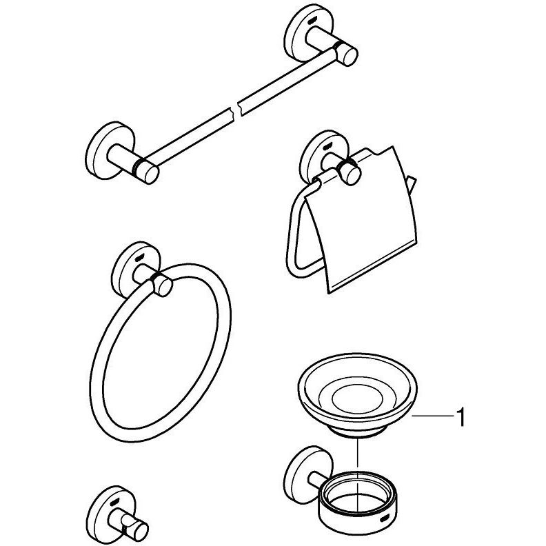 Купить Набор аксессуаров Grohe Essentials 40344001 (5 предметов) в Москве с доставкой Набор аксессуаров Grohe Essentials 40344001 (5 предметов)