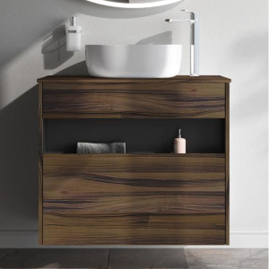Тумба с раковиной AM.PM Func 80 дуб крафт, со столешницей, раковина M8FWCC30430WG