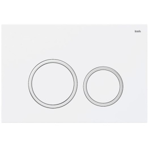 Кнопка смыва IDDIS Unifix UNI03WCi77 003, белая/хром