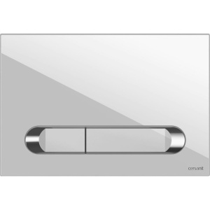 Кнопка смыва Cersanit Estetica 64111 белая, рамка хром Кнопка смыва Cersanit Estetica 64111 белая, рамка хром