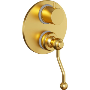 Смеситель для ванны с душем Paini Duomo 88PJ6911 С ВНУТРЕННЕЙ ЧАСТЬЮ, матовое золото PVD