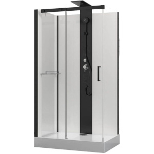 Душевая кабина Black&White Galaxy G8708 с низким поддоном, без крыши