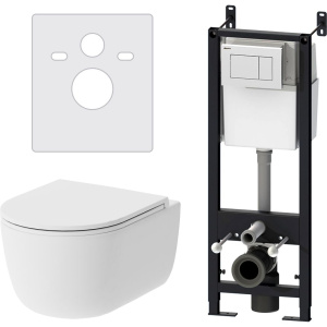 Комплект Унитаз подвесной Damixa Sirius DX86C1700SC с микролифтом + Инсталляция Комплект Унитаз подвесной Damixa Sirius DX86C1700SC с микролифтом + Инсталляция