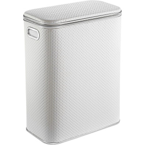 Корзина для белья Geralis PWH-B белая, хром, стандартная Корзина для белья Geralis PWH-B белая, хром, стандартная