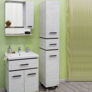 Шкаф-пенал Sanflor Техас R, венге, северное дерево светлое Шкаф-пенал Sanflor Техас R, венге, северное дерево светлое