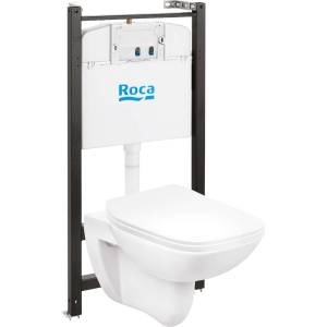 Комплект Roca Debba 893104970 подвесной унитаз + инсталляция + сиденье