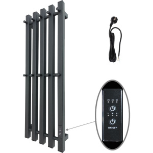 Полотенцесушитель электрический Маргроид Inaro профильный 80х24 черный матовый