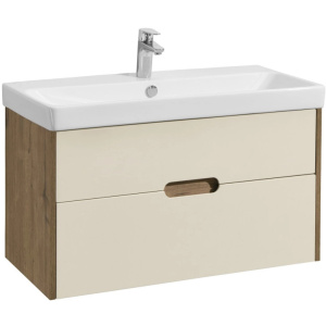 Тумба с раковиной Aquaton Оливия 90 1A2544K0OLVG0 бежевая, дуб велл
