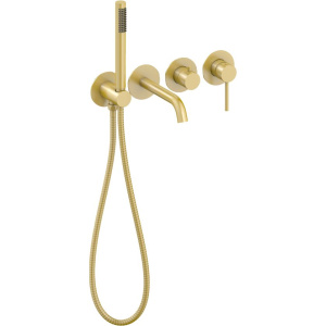 Смеситель для ванны с душем Timo Saona 2314/17YSM С ВНУТРЕННЕЙ ЧАСТЬЮ, золото матовое