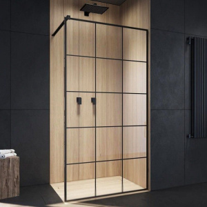 Душевая перегородка Ceruttispa Muza T100 100 см, профиль черный