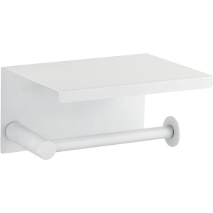 Держатель туалетной бумаги Boheme Uno 10971-MW matt white с полкой для телефона