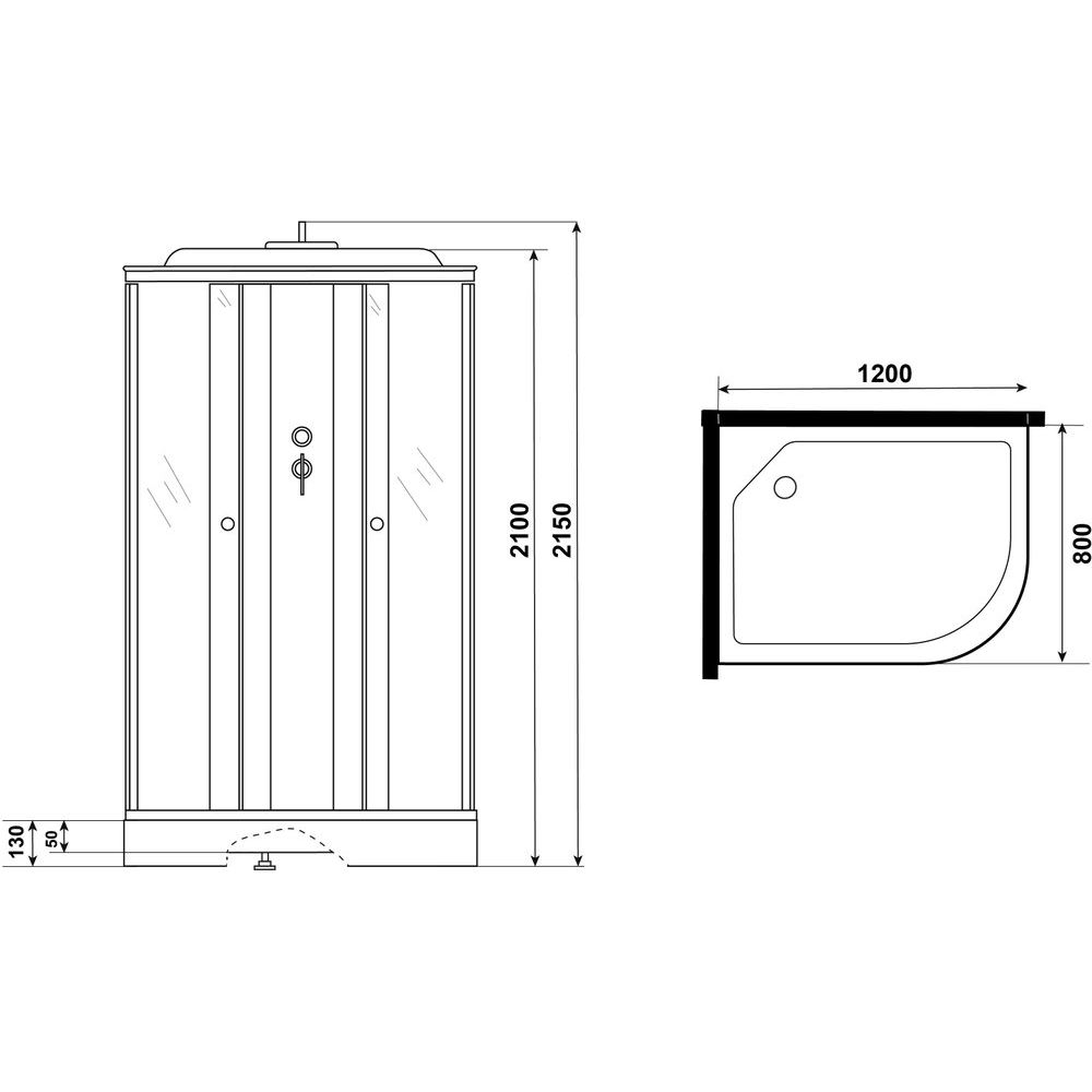 Купить Душевая кабина Niagara Eco E120/80/13L/MT 120х80 см в Москве с доставкой Душевая кабина Niagara Eco E120/80/13L/MT 120х80 см