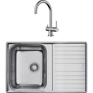 Комплект Мойка кухонная Omoikiri Sagami 79 + Смеситель Yamada BN нержавеющая сталь