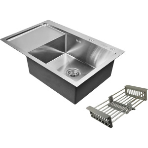 Мойка кухонная Wisent 7851-R с раздвижным коландером, сатин
