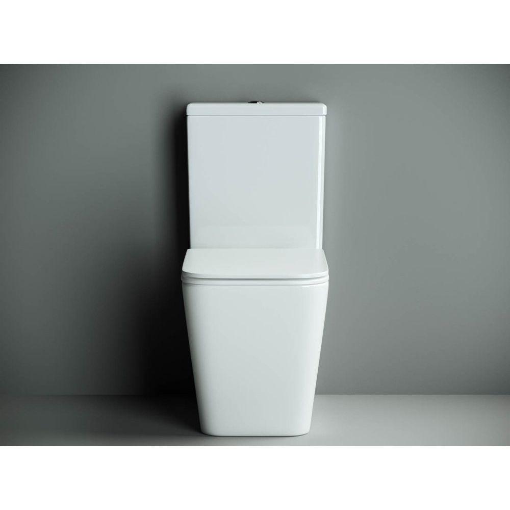 Купить Унитаз-компакт Ceramicanova Cubic CN1803 с микролифтом, безободковый в Москве с доставкой Унитаз-компакт Ceramicanova Cubic CN1803 с микролифтом, безободковый