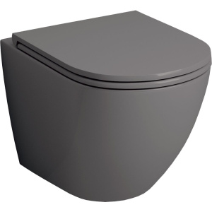 Унитаз подвесной Grossman GR-4455GMS безободковый, серый матовый Унитаз подвесной Grossman GR-4455GMS безободковый, серый матовый