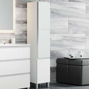 Шкаф-пенал Sanvit Авеню 3 белый, с бельевой корзиной Шкаф-пенал Sanvit Авеню 3 белый, с бельевой корзиной