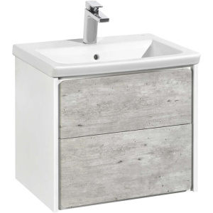 Тумба под раковину Roca Ronda 60 ZRU9303002 бетон, белая матовая Тумба под раковину Roca Ronda 60 ZRU9303002 бетон, белая матовая