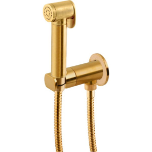 Гигиенический душ Remer X Style N64W со смесителем, С ВНУТРЕННЕЙ ЧАСТЬЮ, золото брашированное