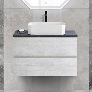 Тумба с раковиной Cezares Molveno 46 80 legno bianco, со столешницей