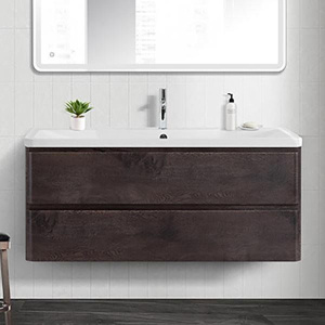 Тумба с раковиной BelBagno Albano 120 подвесная, rovere nature grigio, белая глянцевая раковина