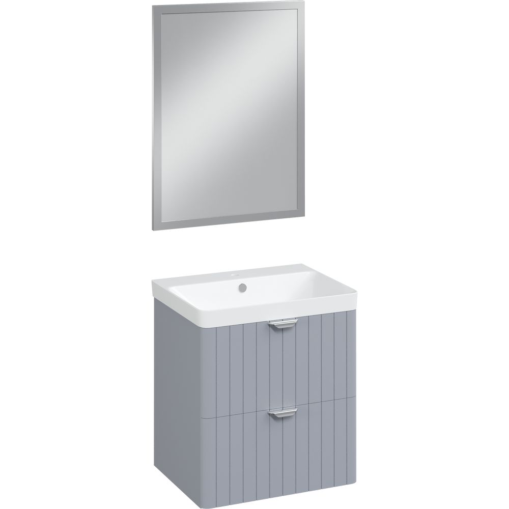 Купить Мебель для ванной STWORKI Ларвик 60, серая матовая в Москве с доставкой Мебель для ванной STWORKI Ларвик 60, серая матовая