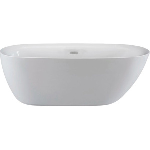 Акриловая ванна Ceruttispa Como 7386 170x75 см, отдельностоящая, овальная, с ножками, со сливом-переливом