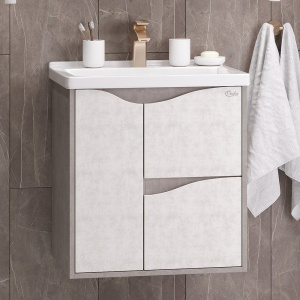 Тумба с раковиной Onika Брендон 60.13 камень светлый