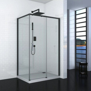 Душевой уголок Ceruttispa Vito 110B R 110х80, профиль черный