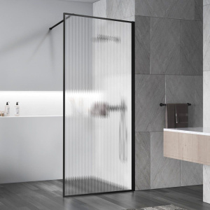 Душевая перегородка Vincea Walk-in HP Art VSW-1HP900FLB 90 см, профиль матовый черный, стекло рифленое Душевая перегородка Vincea Walk-in HP Art VSW-1HP900FLB 90 см, профиль матовый черный, стекло рифленое
