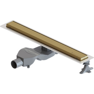 Душевой трап (лоток) Boheme Premium Linear 60 см, матовое золото