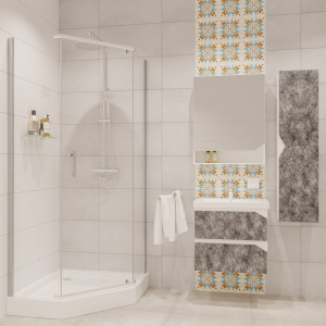 Душевой уголок Niagara Nova NG-6634-08 100x100, пятиугольный, хром