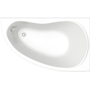Акриловая ванна Bas Алегра R 150x90 см, угловая, с каркасом, асимметричная