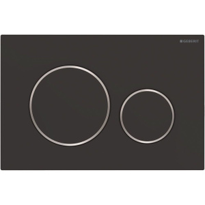 Кнопка смыва Geberit Sigma 20 115.882.14.1 черная матовая, хром глянцевый